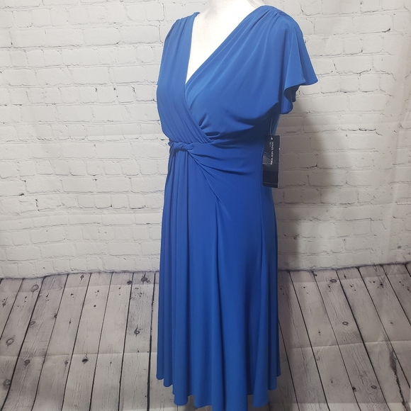 Jones New York NWT Sz 6 Cerulean Blue Dress - Picture 6 of 15